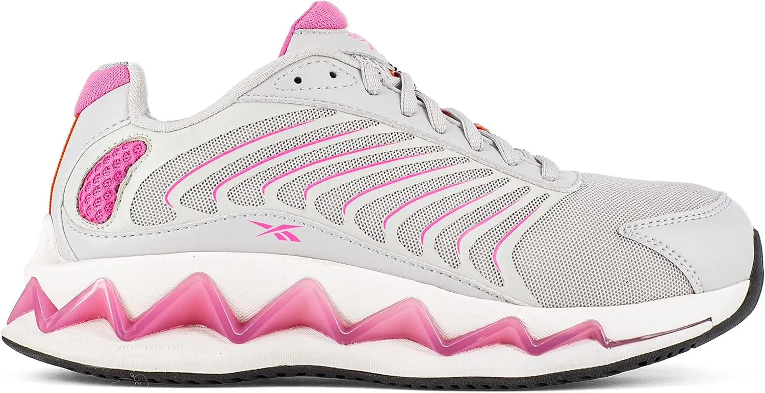 Reebok Women's Rb237 Zig Elusion Heritage Work Construction Shoe Light Grey Safety
