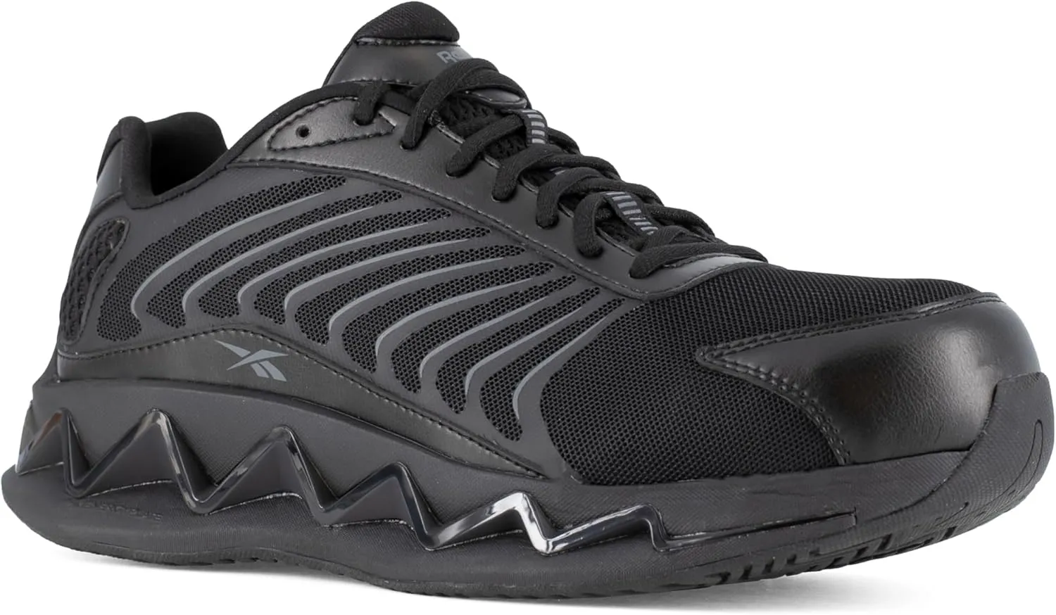 Reebok Work Men's RB3220 Zig Elusion Heritage Work Construction Shoe Black Safety, 3