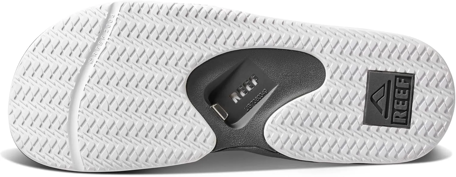 REEF Fanning Slide Men's Bottle Opener Sandal, Arch Support, Durable Outsole, Water Friendly