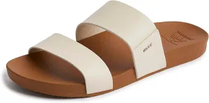 Reef Women's Vista Fashion Slide Sandal, Vegan Leather Strap, Ultra Soft Cushion Footbed