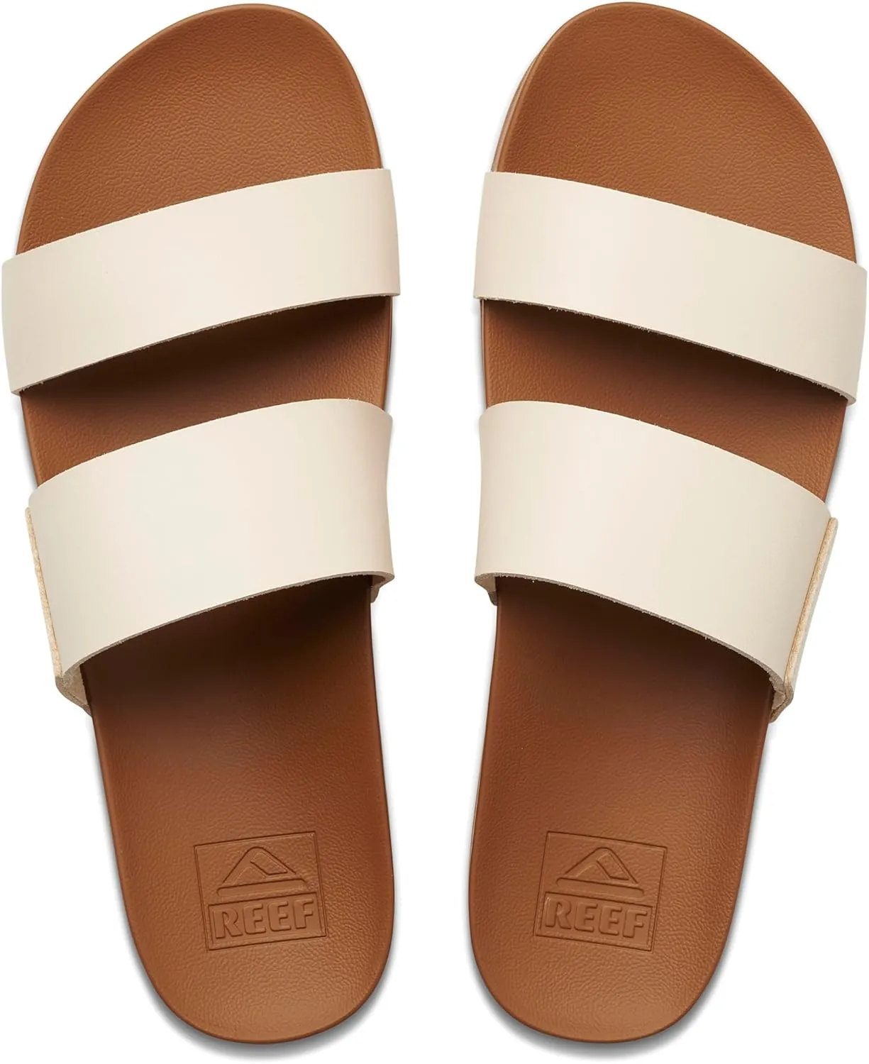 Reef Women's Vista Fashion Slide Sandal, Vegan Leather Strap, Ultra Soft Cushion Footbed