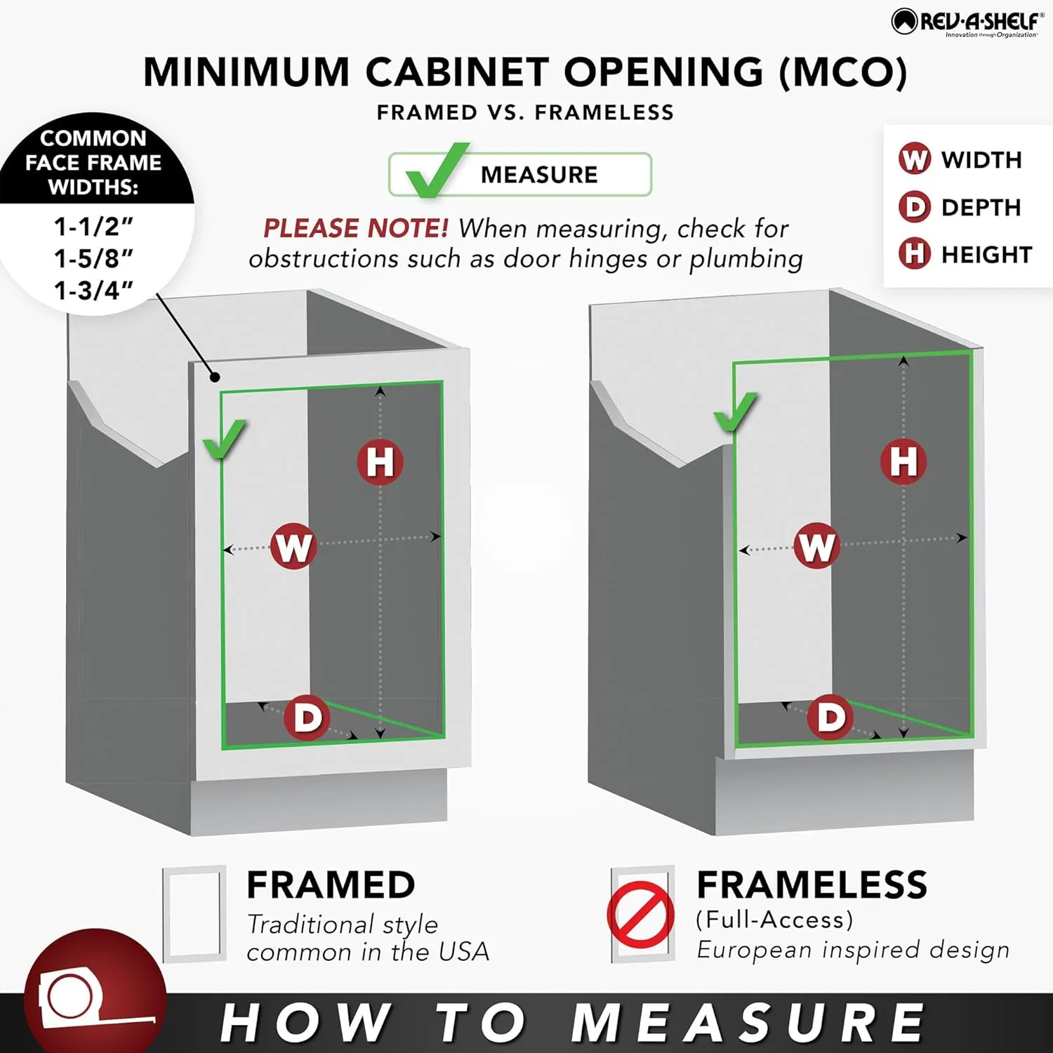 Rev-A-Shelf 2 Tier Pull Out Kitchen Cabinet Storage Organizer with Solid Bottom & Undermount Soft-Close Full Extension Slides, 54BK-15SC-2-1