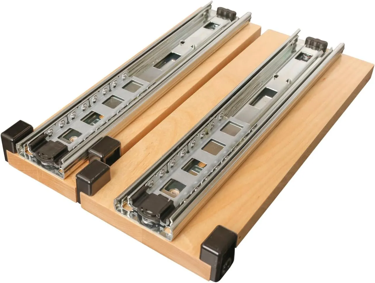 Rev-A-Shelf 9" Pullout Organizer for Cabinets, 2 Tier Triple Narrow Upright Shelf, 5WU2-9N3-1