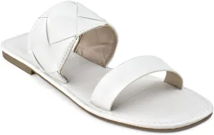 RF ROOM OF FASHION Women's Woven Double Band Slide Sandals