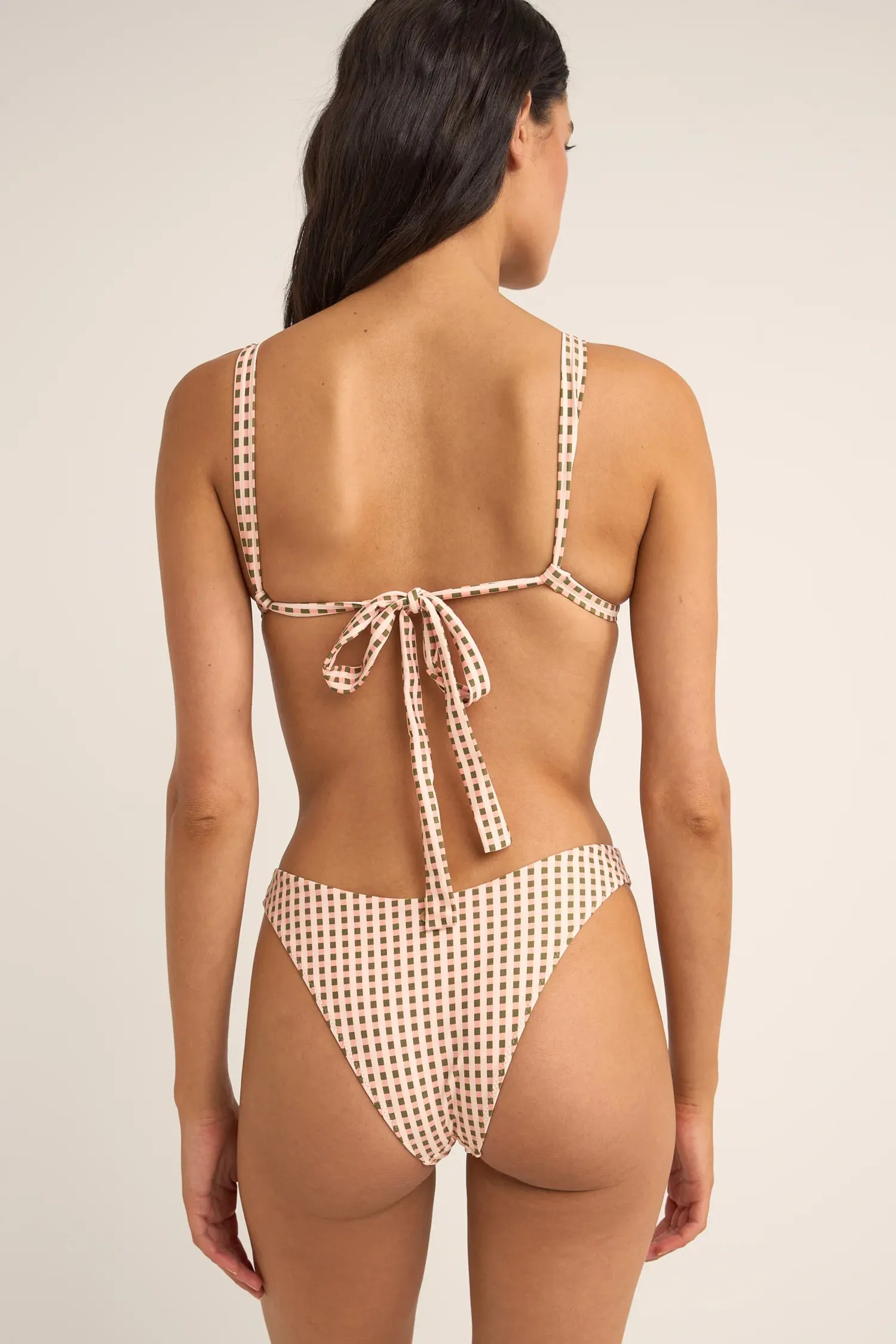 Rhythm - Chloe check soft strap slide tri top