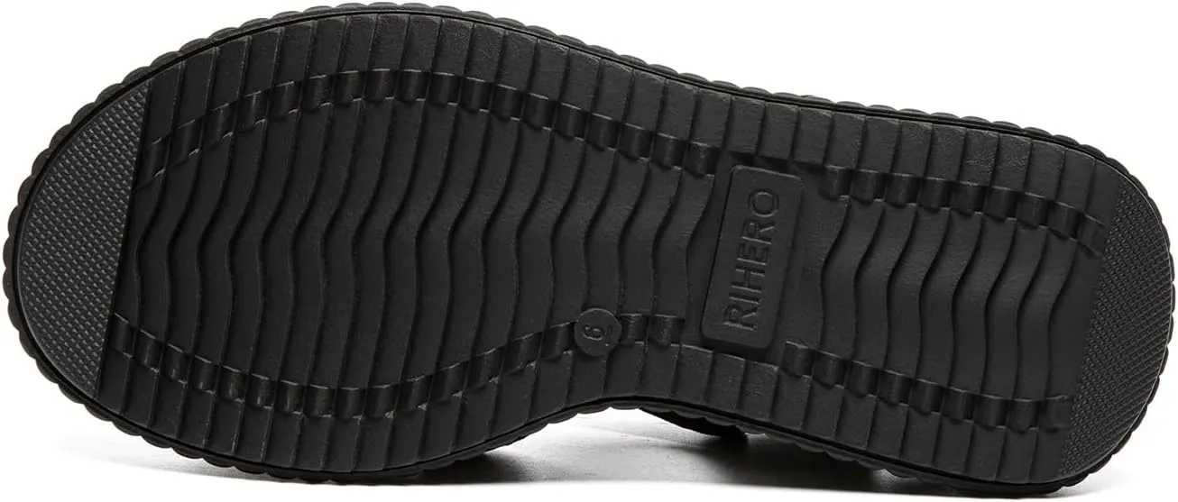 Rihero Women's Comfortable Platform Sport Sandals Open Toe Soft Adjustable Summer Beach Wedge Sandals