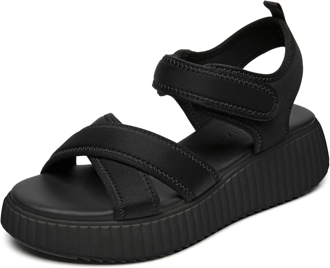 Rihero Women's Comfortable Platform Sport Sandals Open Toe Soft Adjustable Summer Beach Wedge Sandals