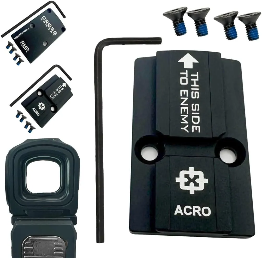 RMR to ACRO Adapter Converter Plate for Converting Any Slide/Optic Mount from RMR to ACRO Optic Mount/Slide Cut Footprint to fit a ACRO Optics