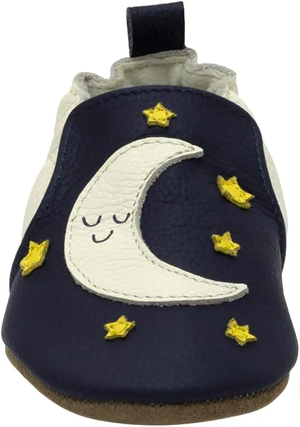 Robeez Baby Boys and Unisex Soft Soles Slip-Resistant Crib Shoes Slippers for Infant and Toddler, 0-24 Months