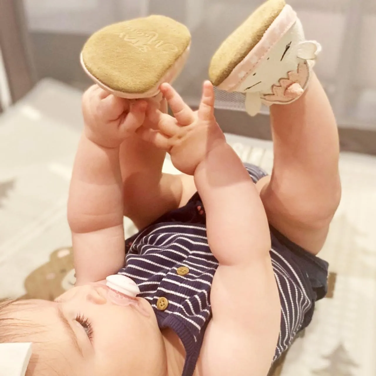 Robeez Baby Girls and Unisex Soft Soles Slip-Resistant Crib Shoes Slippers for Infant and Toddler, 0-24 Months