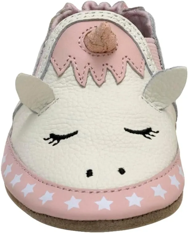 Robeez Baby Girls and Unisex Soft Soles Slip-Resistant Crib Shoes Slippers for Infant and Toddler, 0-24 Months
