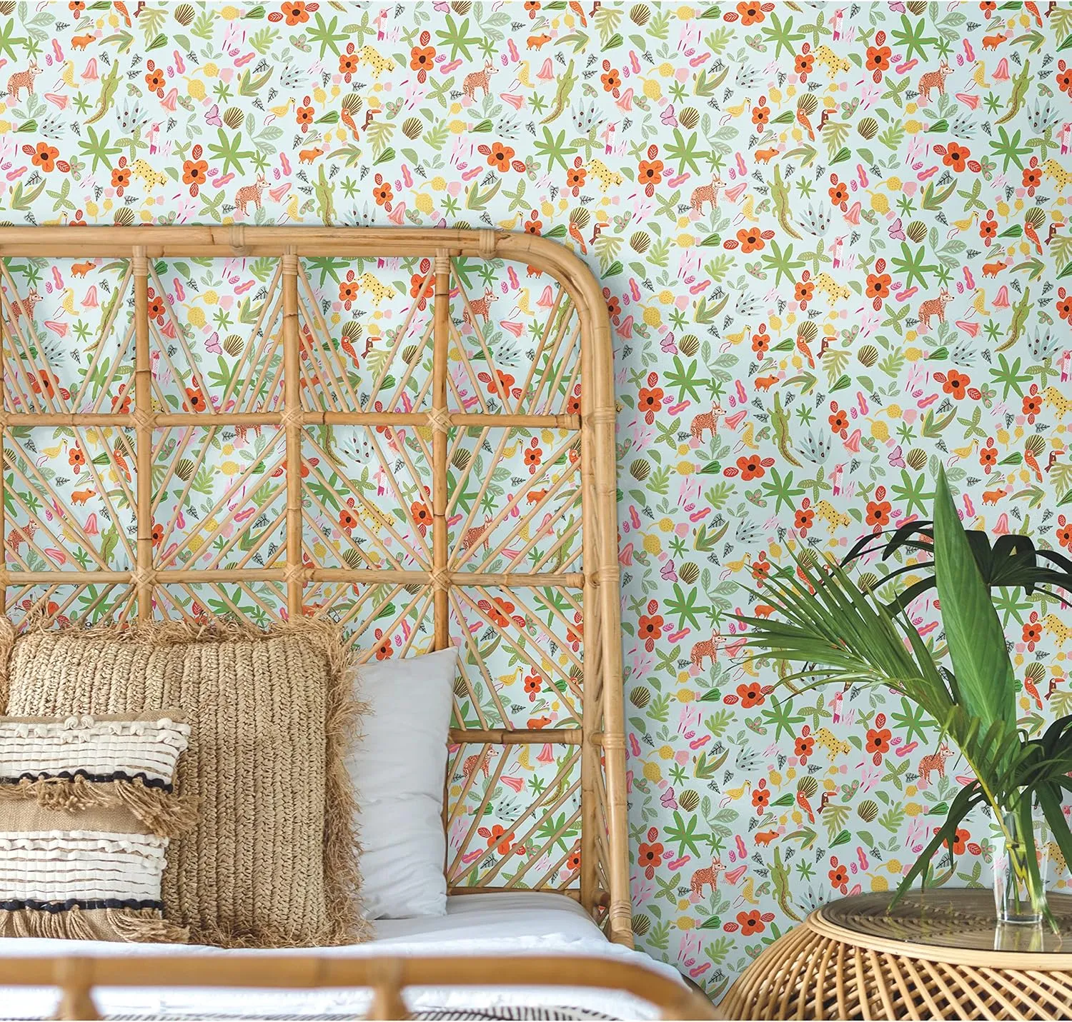 RoomMates Holalola Selva Blue Peel and Stick Wallpaper, RMK12158RL