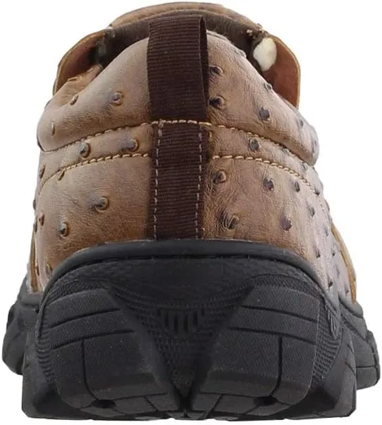 ROPER Mens Performance Faux Ostrich Slip On Casual Shoes - Brown