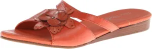 Rose Petals Women's Fiji Dress Sandal,Coral Soft Maia Leather,9.5 M US