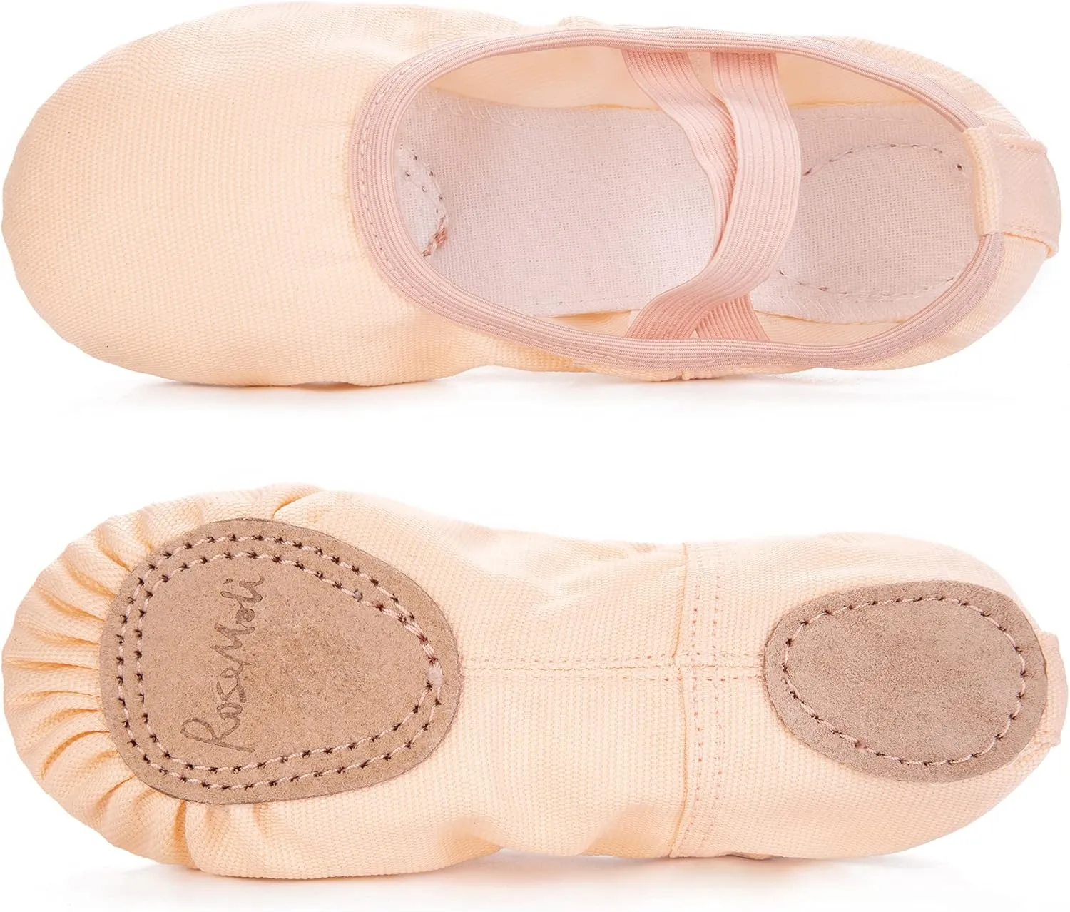 RoseMoli Canvas Ballet Slippers Flats for Girls/Toddlers/Kids/Women, Yoga Practice Shoes for Dancing