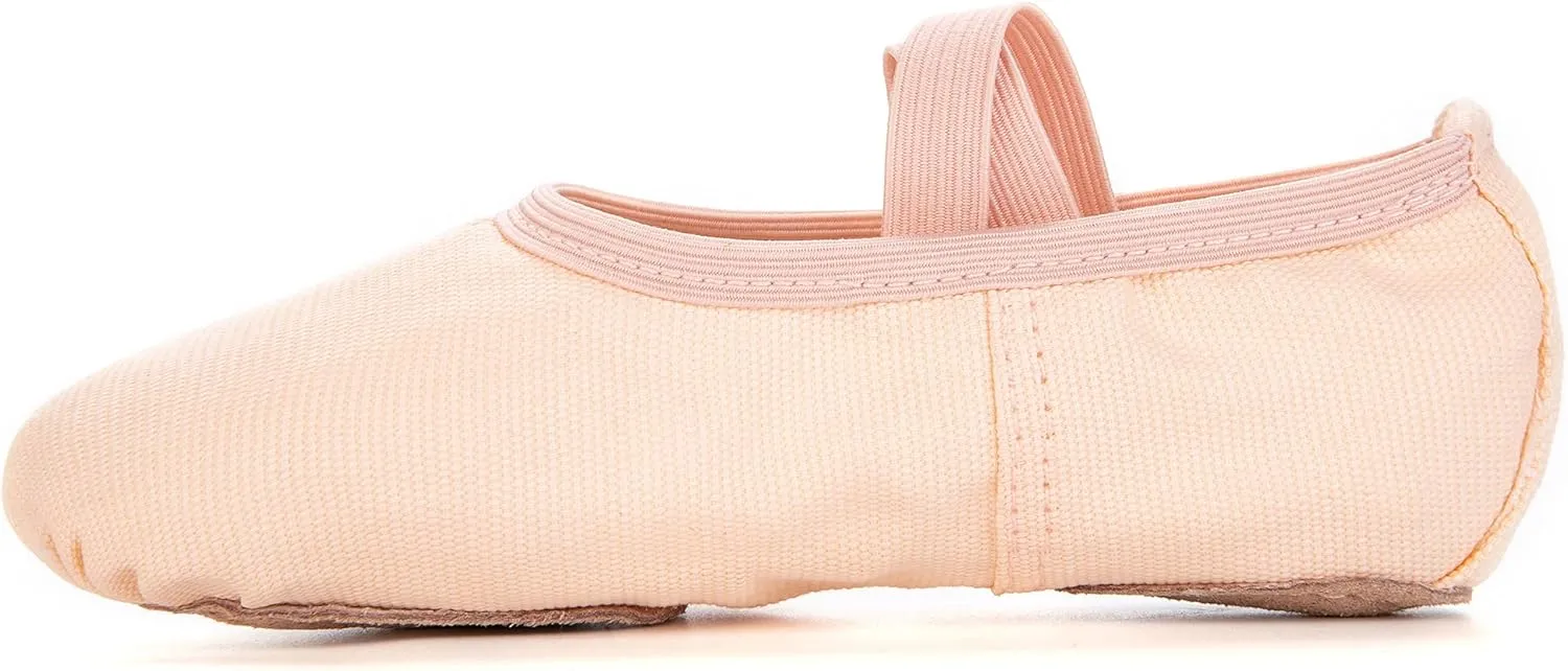 RoseMoli Canvas Ballet Slippers Flats for Girls/Toddlers/Kids/Women, Yoga Practice Shoes for Dancing