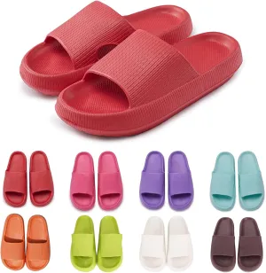 rosyclo Cloud Slippers for Women and Men Massage Thick Sole Non-Slip Shower Slippers Bathroom Super Soft Comfy House Cloud Slide Slippers for Indoor and Outdoor