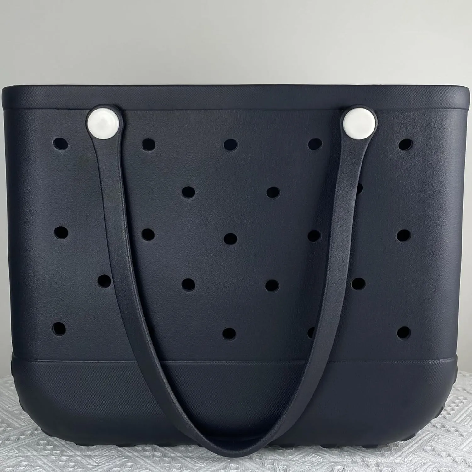 Rubber Beach Bag Waterproof Washable Tip-Proof Durable Tote Bag for Beach Pool Sports Modern Versatile Rubber Tote