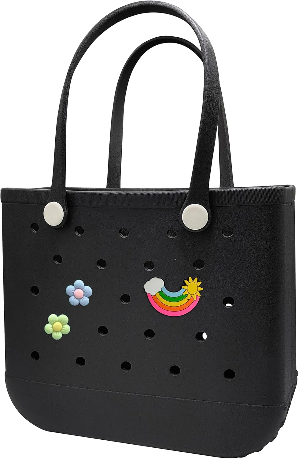 Rubber Beach Bag Waterproof Washable Tip-Proof Durable Tote Bag for Beach Pool Sports Modern Versatile Rubber Tote