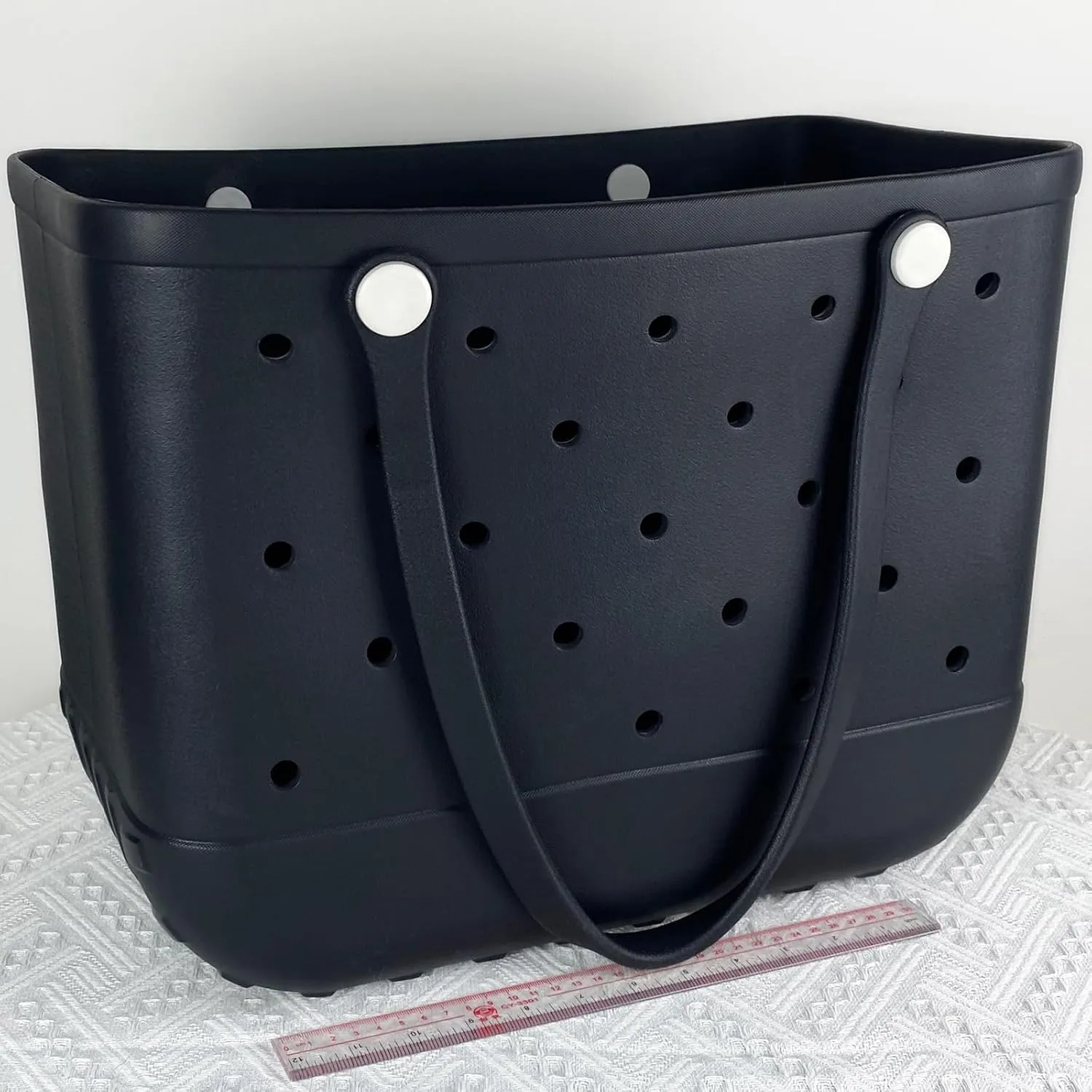 Rubber Beach Bag Waterproof Washable Tip-Proof Durable Tote Bag for Beach Pool Sports Modern Versatile Rubber Tote