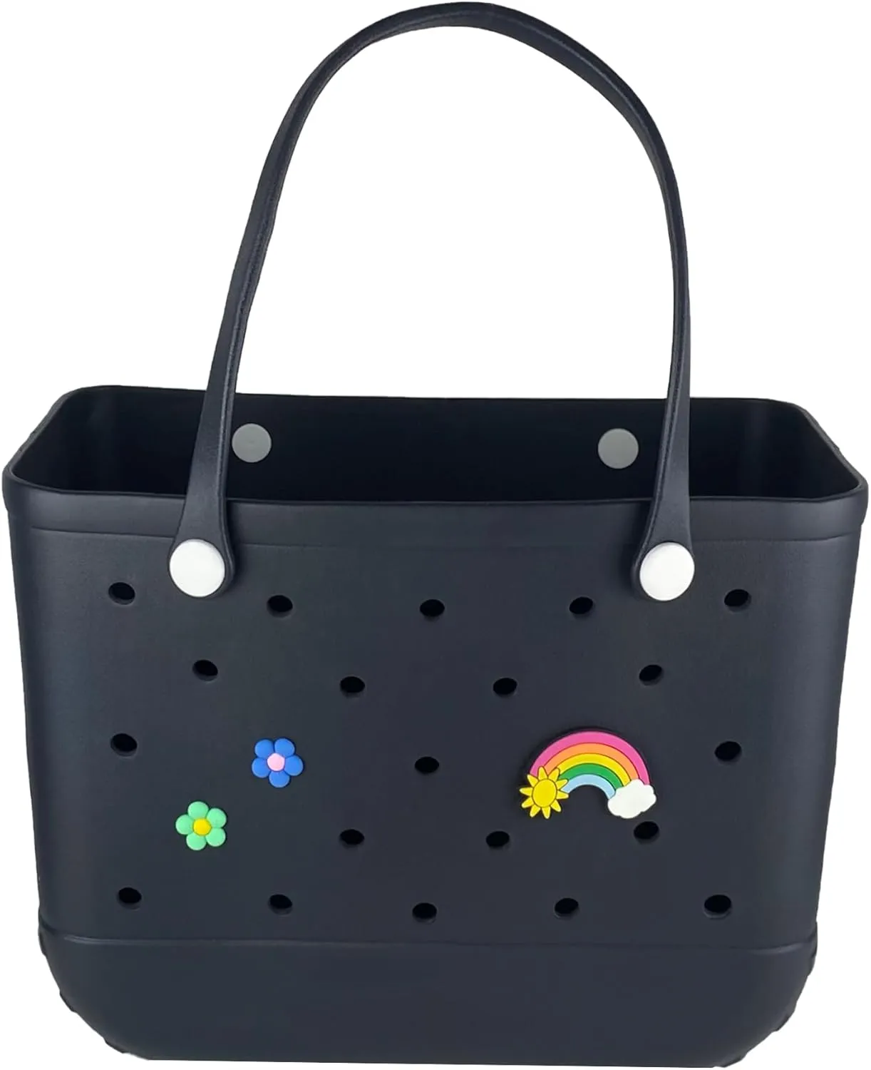 Rubber Beach Bag Waterproof Washable Tip-Proof Durable Tote Bag for Beach Pool Sports Modern Versatile Rubber Tote