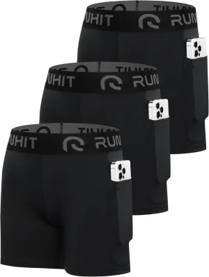 Runhit 4" Youth Girls Volleyball Shorts Spandex Girls Compression Shorts Biker Dance Kids Gymnastics Shorts with Pockets