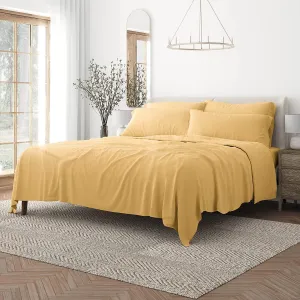 RV King Bed Sheet Set 100% Egyptian Cotton Sheets - 4 Piece Sheet Set - 800 Thread Count Ultra Soft, Smooth, Durable Bedding Set - Fits Mattress Upto 16'' Deep Pocket (RV King/Gold)