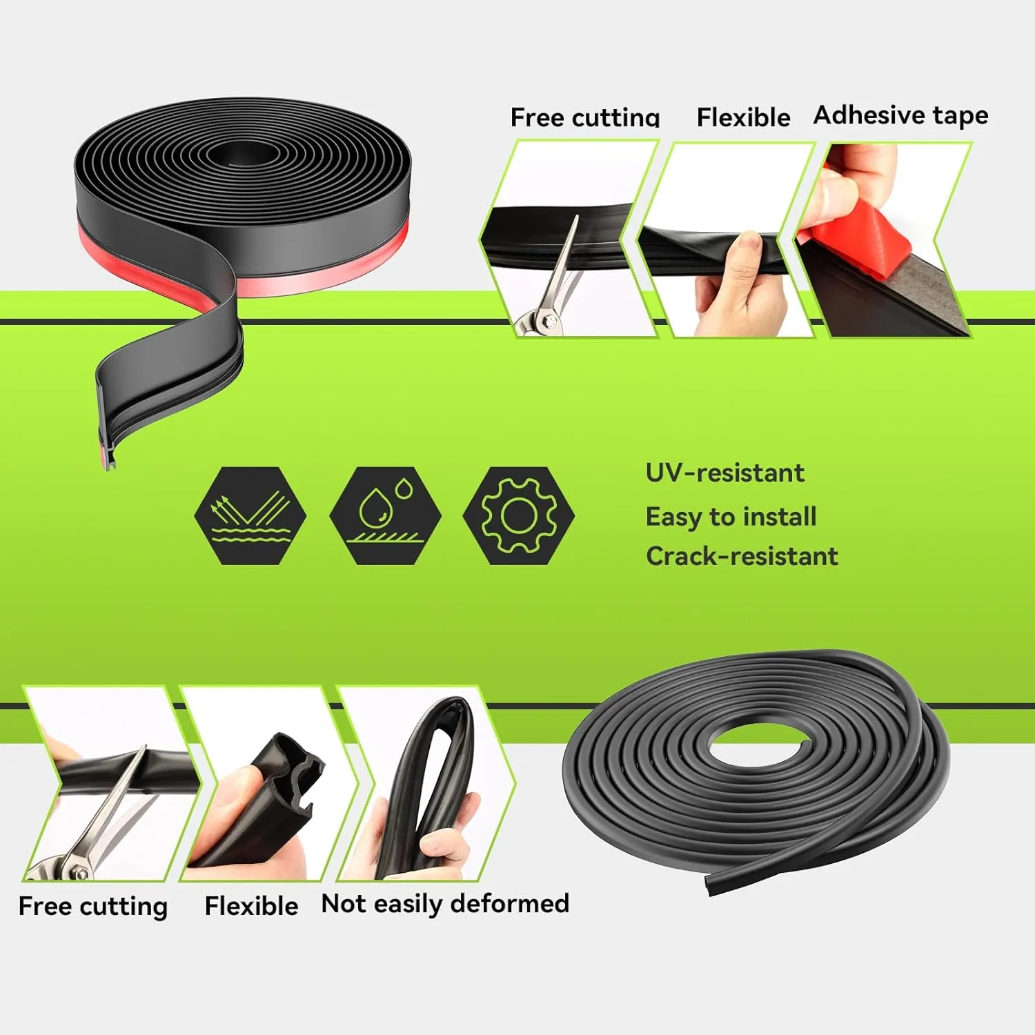 RVMATE 40FT RV Slide Out Seal Kit，I-Shaped & D-Shaped Waterproof RV Seal Replacement for RVs, Travel Trailers and 5th Wheels