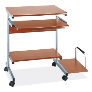 Safco® Eastwinds Series Portrait PC Desk Cart, 36" x 19.25" x 31", Medium Cherry