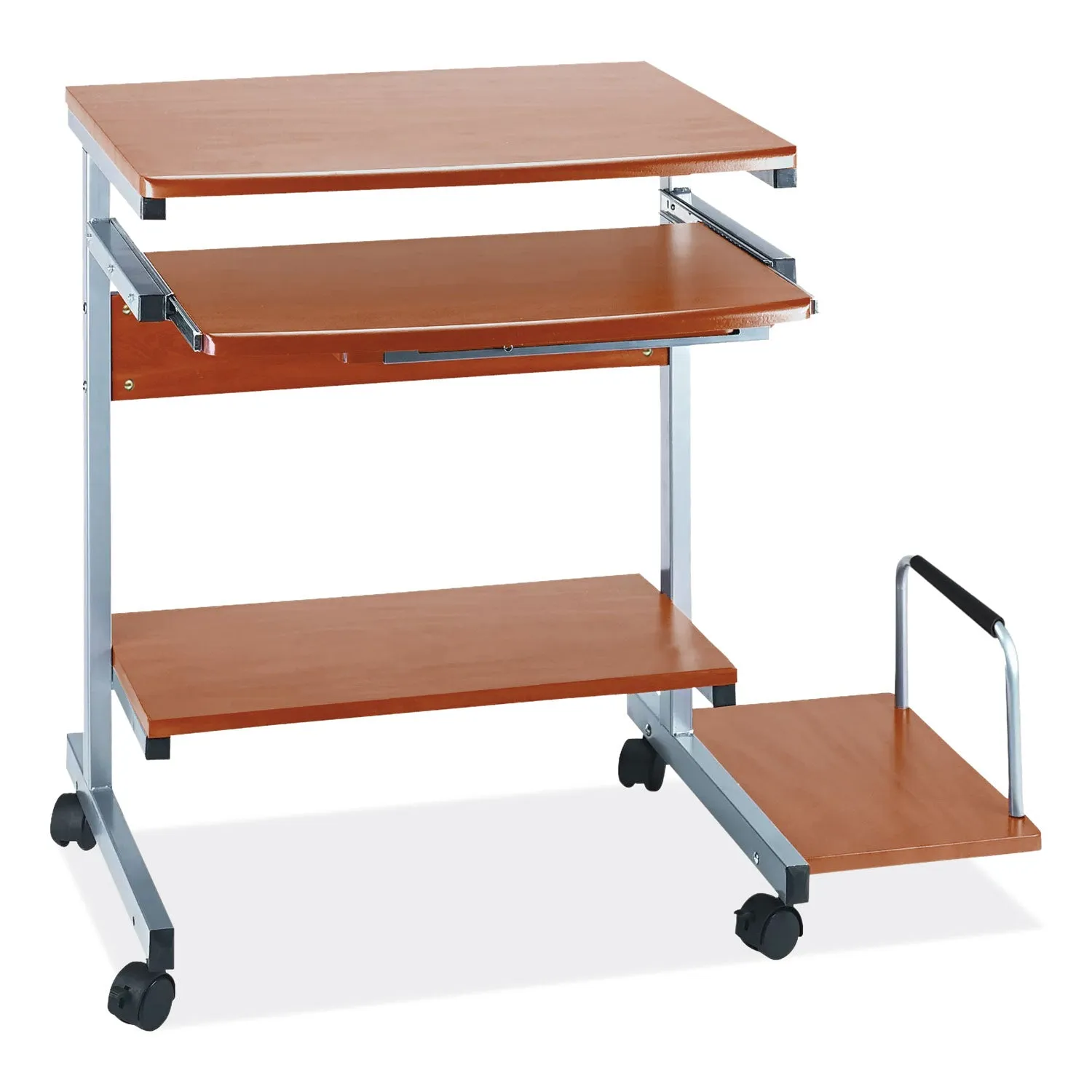 Safco® Eastwinds Series Portrait PC Desk Cart, 36" x 19.25" x 31", Medium Cherry