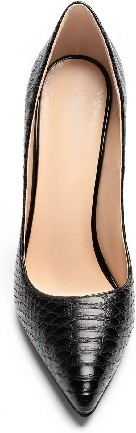 SAMMITOP Women's High Heels Pumps Pointed Toe Stiletto Shoes Slip-on Dress Pump