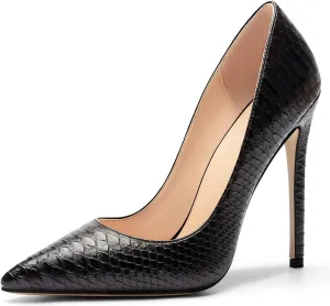 SAMMITOP Women's High Heels Pumps Pointed Toe Stiletto Shoes Slip-on Dress Pump