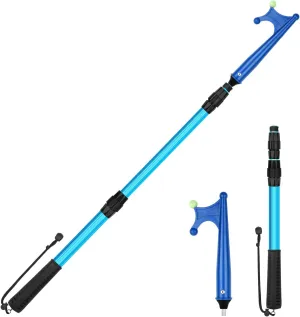 SAN LIKE Boat Hooks for Docking Extension Pole Hook Telescopic Boat Pole with Luminous Bead, Lightweight Floating, Non-Slip Rubber Handle, Durable & Rust-Resistant