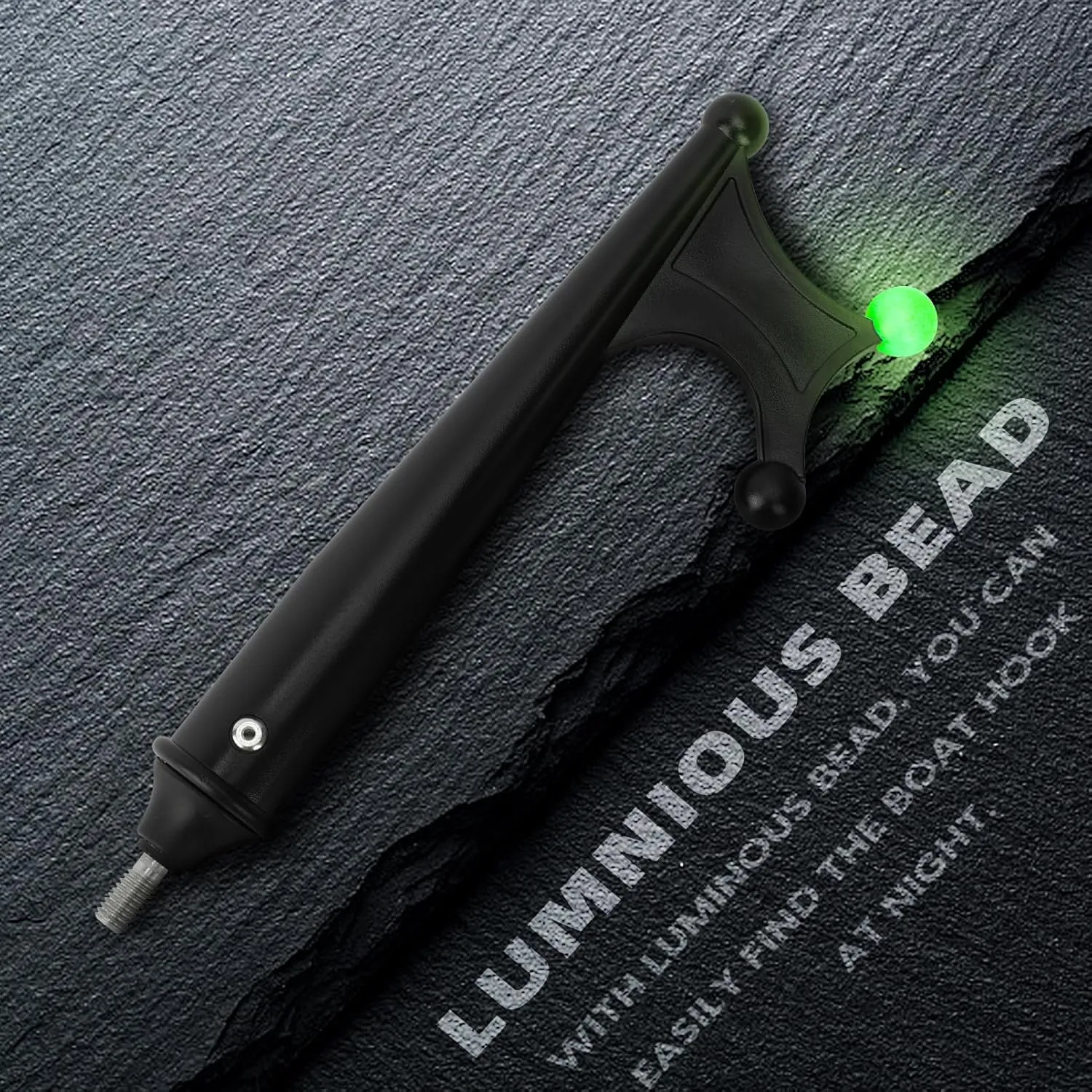 SAN LIKE Telescopic Boat Hook-Durable Boat Hook for Docking with Telescoping Extension Pole Aluminum or Fiberglass Pole Boat Hook Rust-Resistant Sturdy Float Docking Pole with Luminous Bead