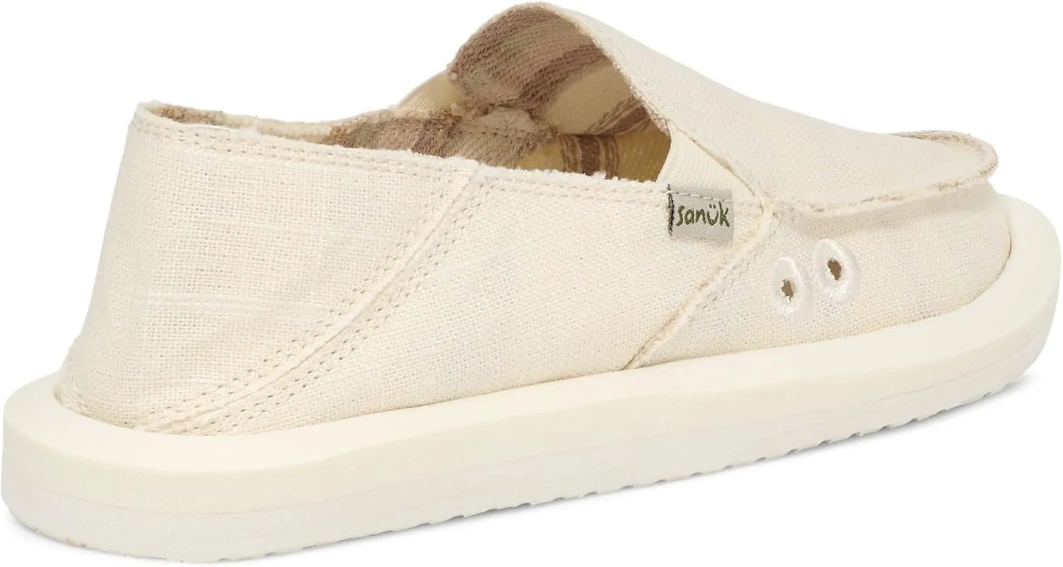 Sanuk Womens Donna Hemp Loafers | Womens Shoes | Slip On Shoes for Women | Women's Slip-on Loafers | Memory Foam Footbed