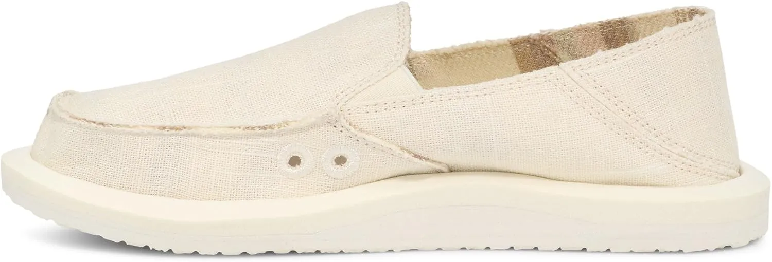 Sanuk Womens Donna Hemp Loafers | Womens Shoes | Slip On Shoes for Women | Women's Slip-on Loafers | Memory Foam Footbed