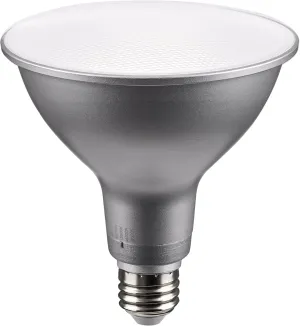 Satco S11589; 13.3 Watt PAR38 LED; Medium Base; Silver Finish; CCT Selectable; 120 Volt; 40 Degree Beam Angle; 13.3PAR38/LED/5CCT/FL/120V for Office, Store, Residencial, Commercial (6 LED Bulbs)