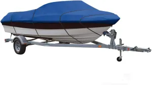 SBU Blue Boat Cover Compatible for HEWESCRAFT-WEST Coast 16 River Runner 1997-1998