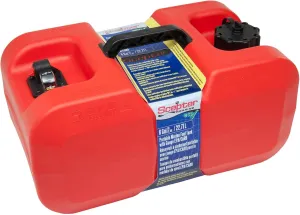 Scepter 6 Gallon Under Seat Portable Marine Tank with 2-Way Vented Cap, EPA CARB Fuel Can Container for Boats and Watercraft, 19.3"L x 12.2"W x 10.2"H