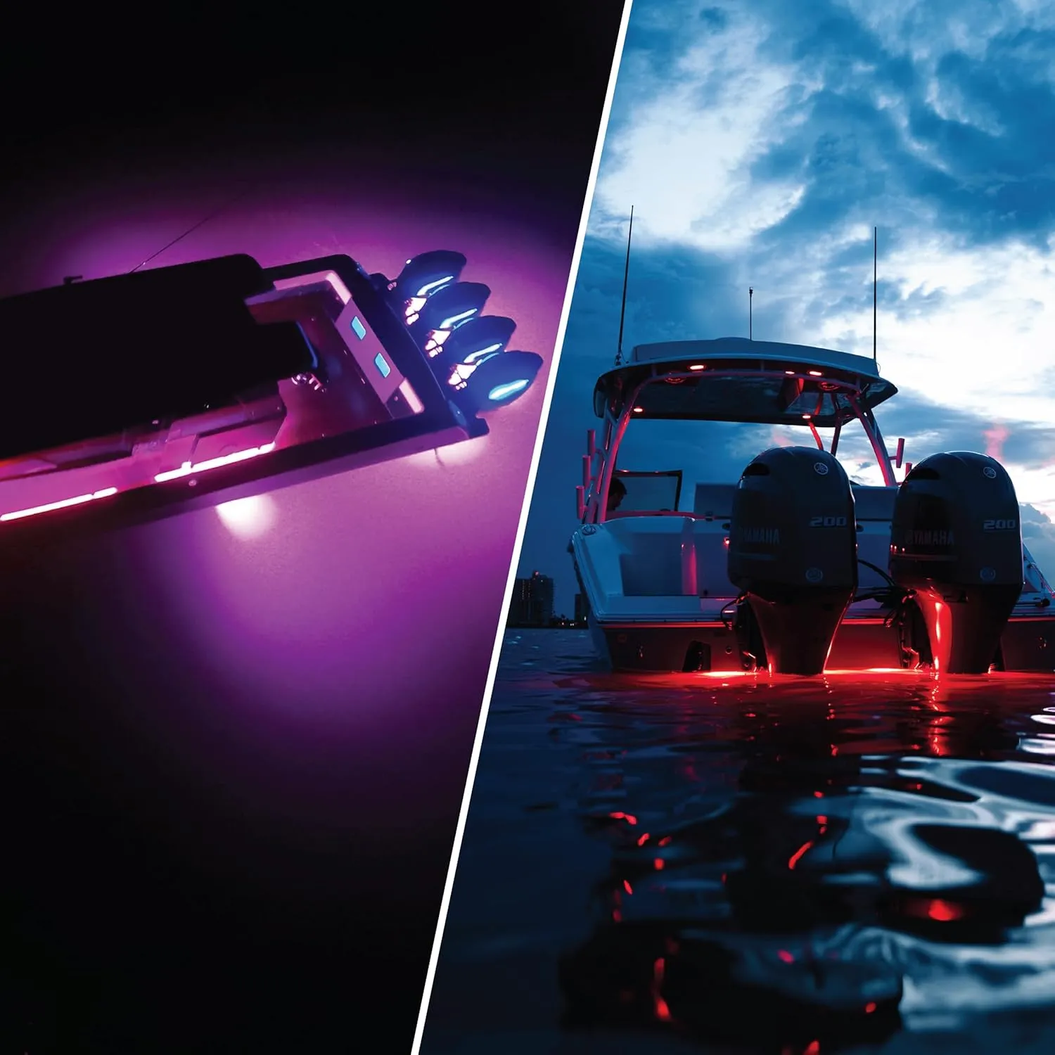 SCM-10 LED Underwater Boat Light - Bimini Blue - 316 Stainless Steel Housing - Polycarbonate Lens - IP68 Fully Submersible Waterproof