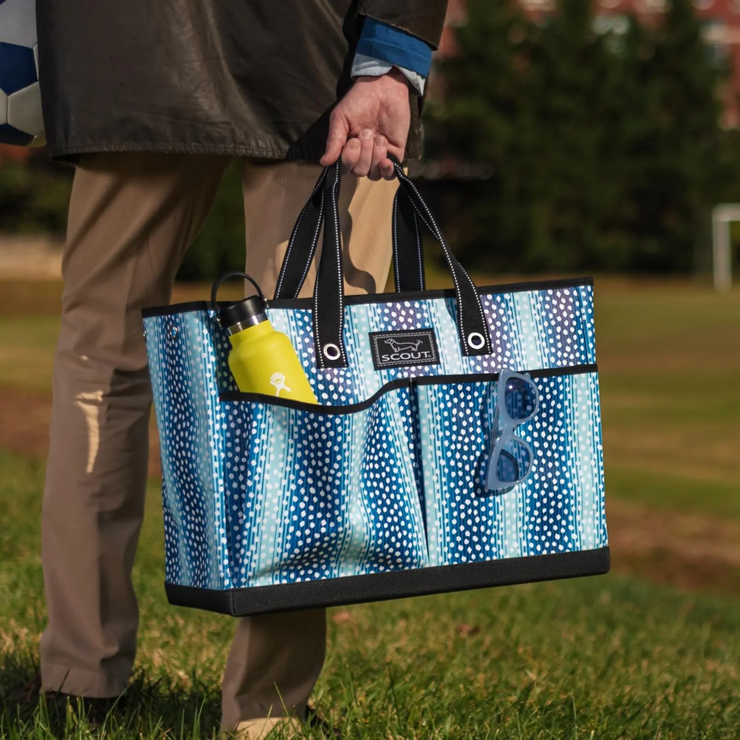 SCOUT BJ Bag - Large, Utility Tote Bag for Women, Nurses, Teachers and Moms with Zipper & 4 Exterior Pockets for Organizing.