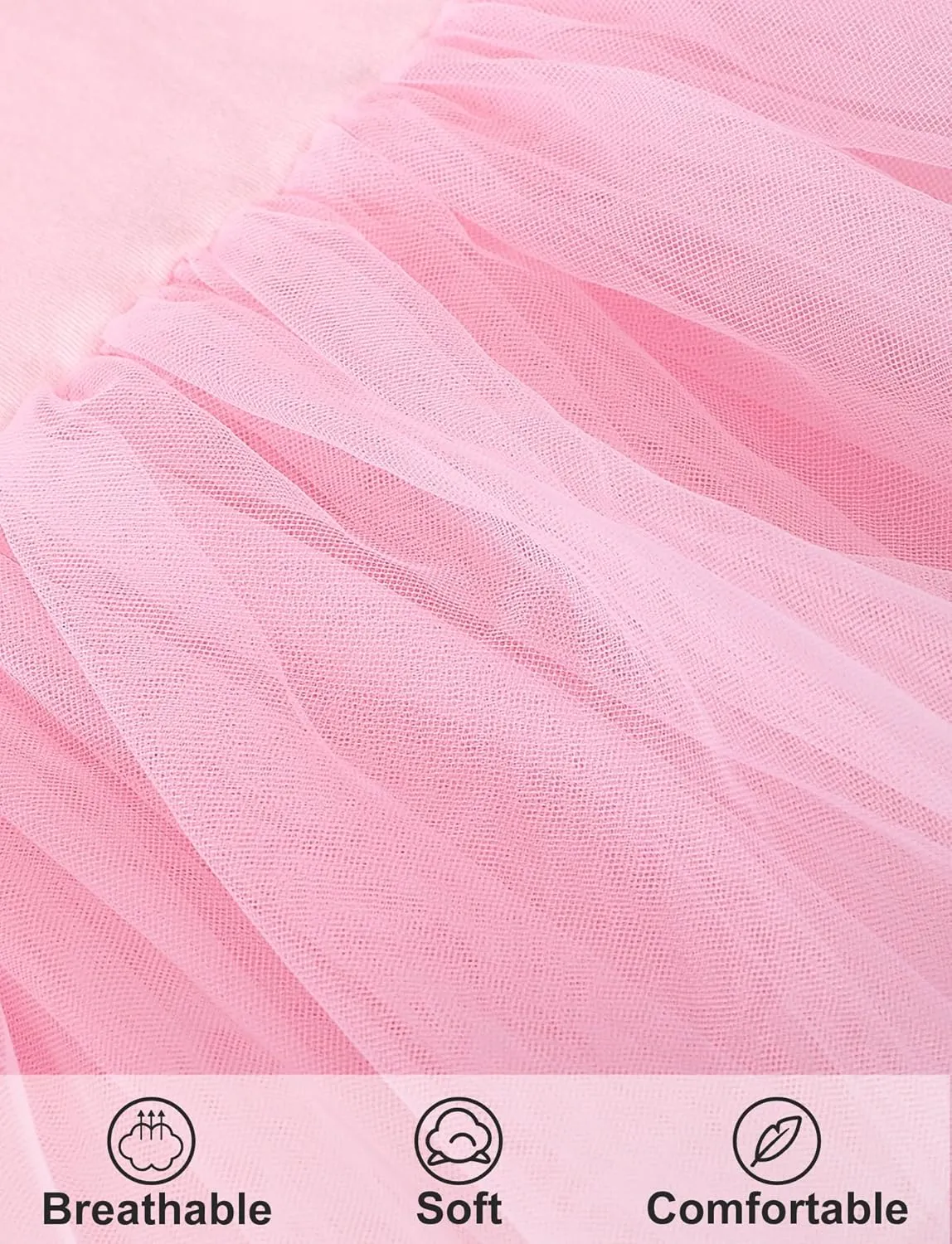 SEAUR Toddler Girls Ballet Dance Dress Sleeveless Fluffy Tutu Tulle Dress Elegant Ballerina Dancewear