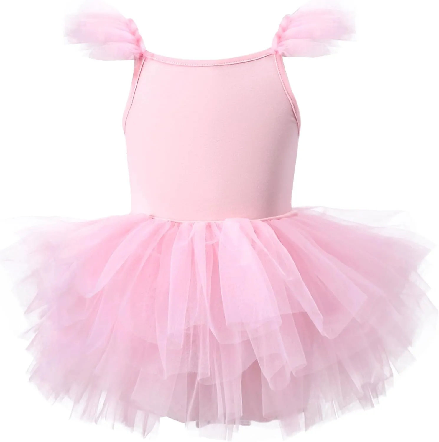 SEAUR Toddler Girls Ballet Dance Dress Sleeveless Fluffy Tutu Tulle Dress Elegant Ballerina Dancewear