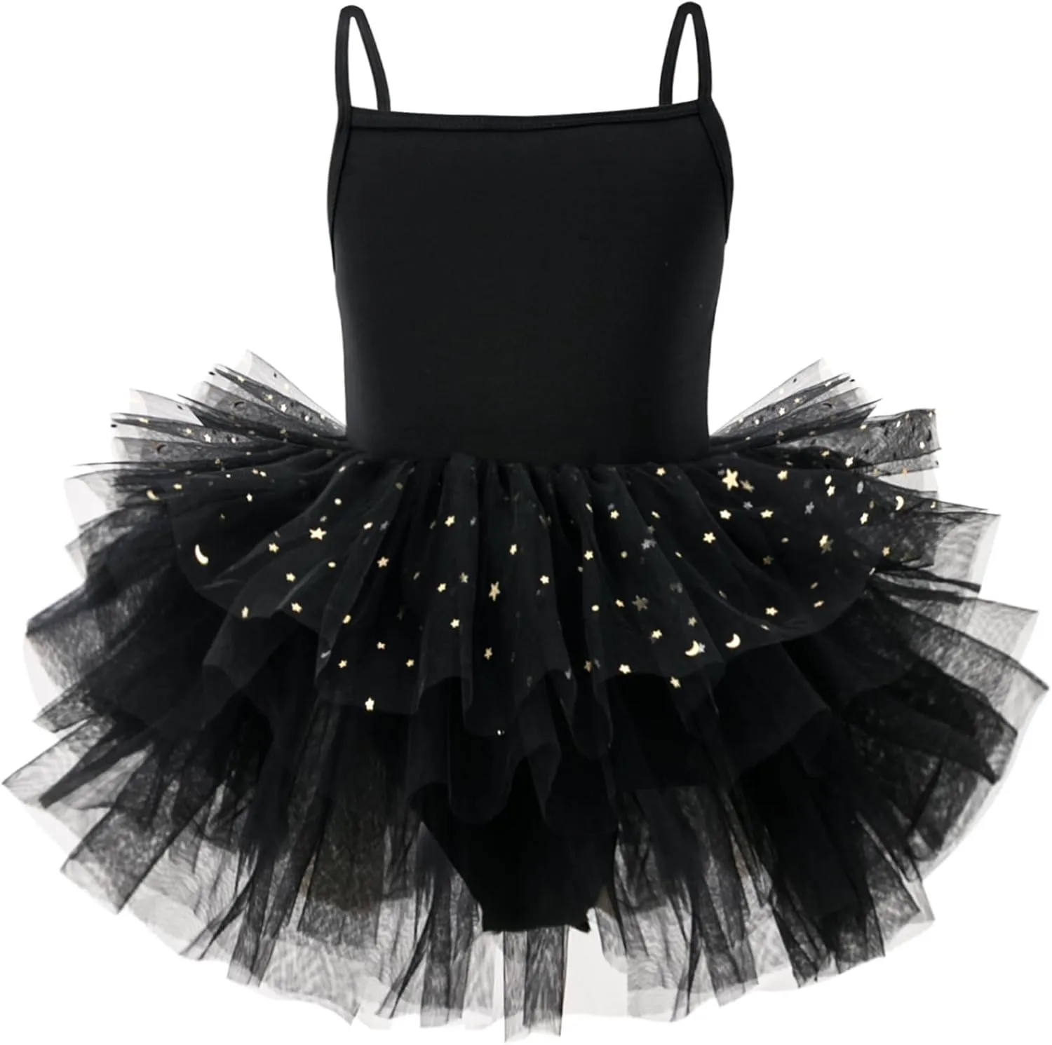 SEAUR Toddler Girls Ballet Dance Dress Sleeveless Fluffy Tutu Tulle Dress Elegant Ballerina Dancewear