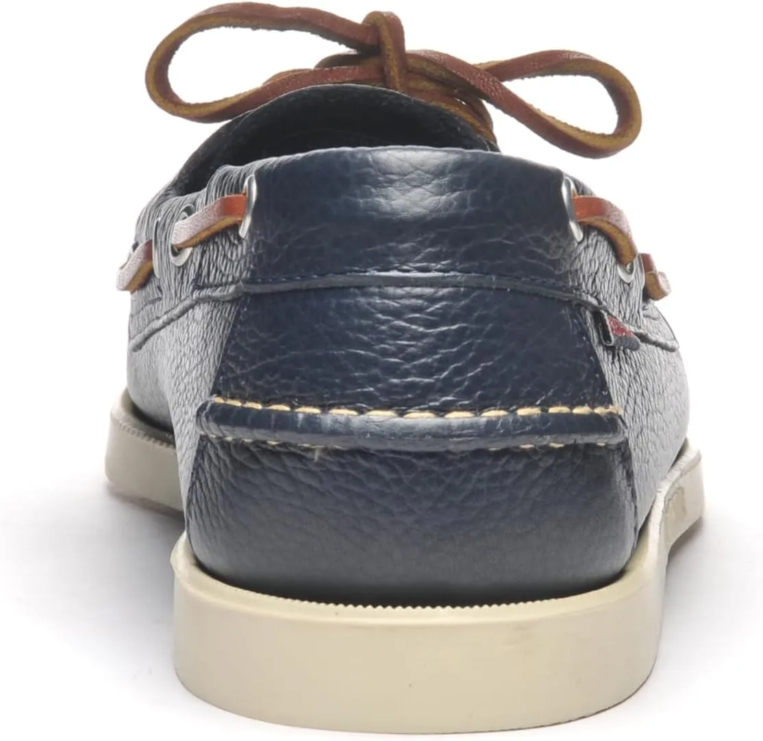 Sebago Men's Portland Martellato Boat Shoes - Handsewn Full-Grain Leather Moccasins with Non-Slip Rubber Soles
