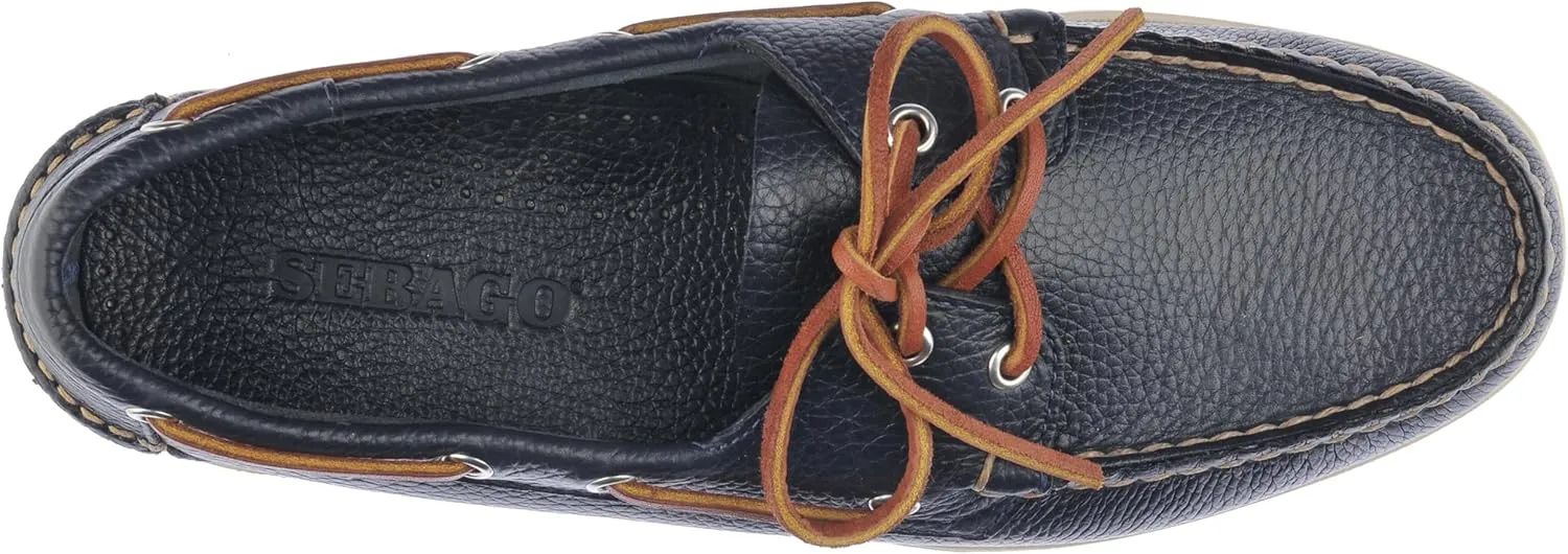 Sebago Men's Portland Martellato Boat Shoes - Handsewn Full-Grain Leather Moccasins with Non-Slip Rubber Soles