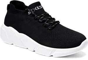 Semshedy Orthopedic Walking Platform Sneakers, Breathable Soft Shoes Mesh Casual Slip On Lightweight Arch Support Shoes