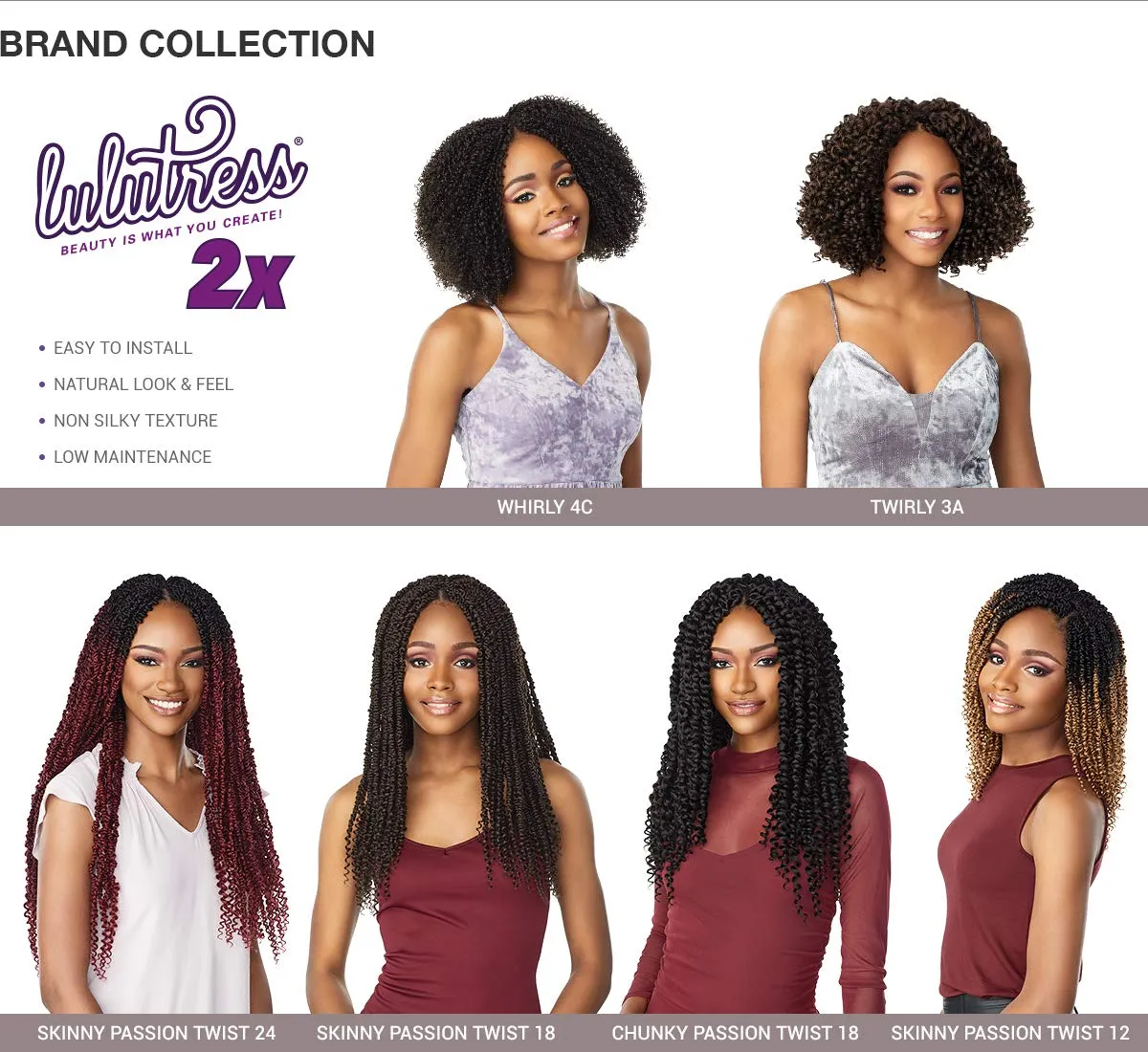 Sensationnel Crochet Braids Lulutress 2X Pre-Looped Skinny Passion Twist 12" (3-PACK, 27)