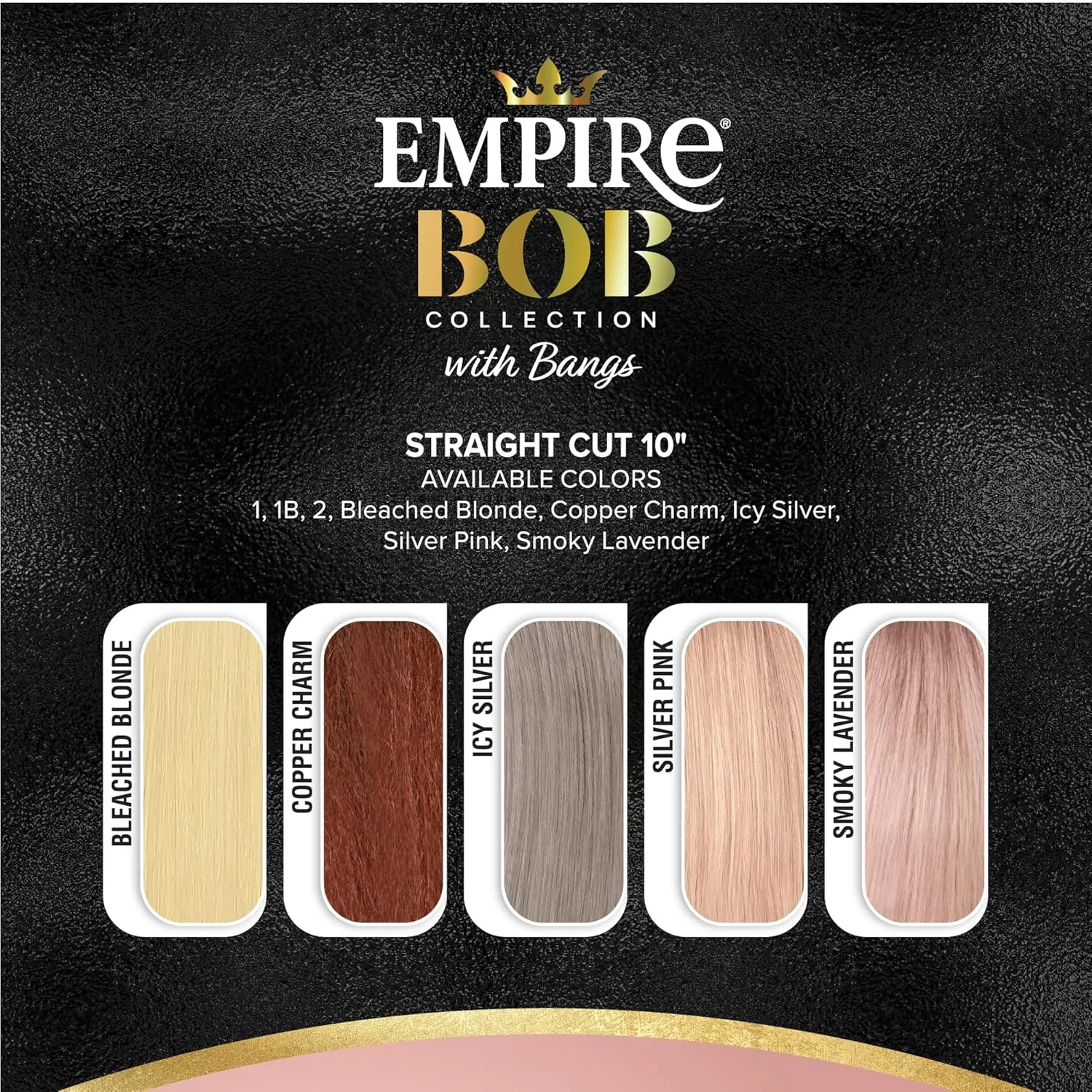 Sensationnel Empire Bob Humanhair Wig - Straight Cut Face Framing Mesh Cap for Comfort With Bangs (10 inch, ICYSILVER)