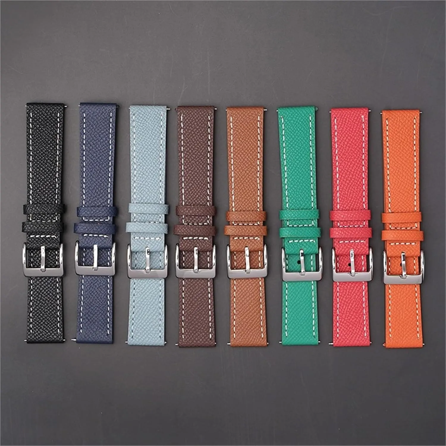 SERDAS 18mm 20mm 22mm Watch Strap Universal Flat Head Watch Strap Palm Pattern First Layer Cowhide Quick Release Watch Strap Special Light Square Buckle